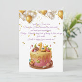 Einladung zum Geburtstag Erste Kerze (Stehend Vorderseite)