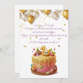 Einladung zum Geburtstag Erste Kerze (Vorne/Hinten)