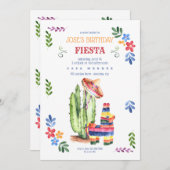 Einladung zum Geburtstag Fiesta (Vorne/Hinten)