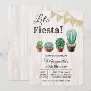 EINLADUNG ZUM GEBURTSTAG - Fiesta Kaktus für jedes
