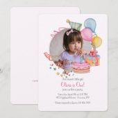 Einladung zum Geburtstag Foto (Vorne/Hinten)