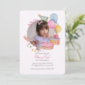 Einladung zum Geburtstag Foto (Stehend Vorderseite)