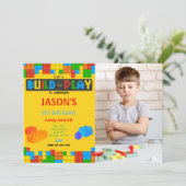 Einladung zum Geburtstag-Foto von Block (Stehend Vorderseite)