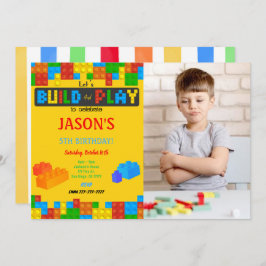 Einladung zum Geburtstag-Foto von Block