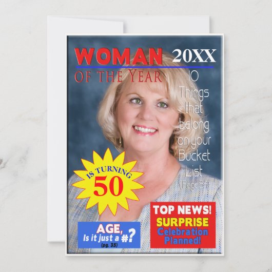 Einladung zum Geburtstag FOTO - Zeitschriftenabdec (Vorderseite)