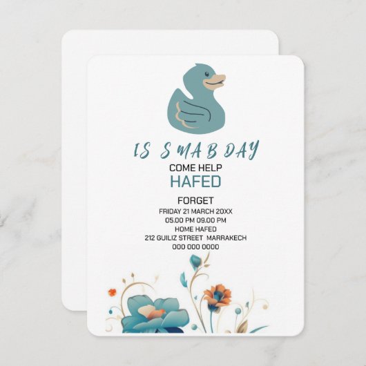 Einladung zum Geburtstag Funny Birthday Einladung (Vorne/Hinten)