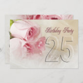 Einladung zum Geburtstag für 25 Jahre (Vorne/Hinten)