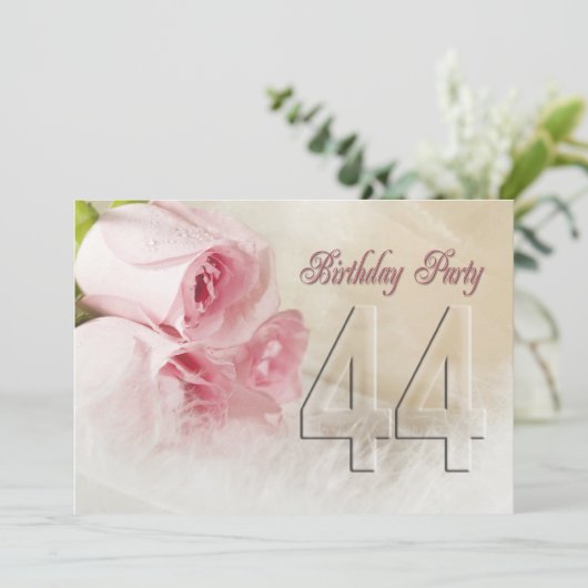 Einladung zum Geburtstag für 44 Jahre (Stehend Vorderseite)