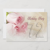 Einladung zum Geburtstag für 72 Jahre (Vorderseite)