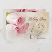 Einladung zum Geburtstag für 72 Jahre (Vorne/Hinten)