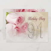 Einladung zum Geburtstag für 91 Jahre (Vorne/Hinten)