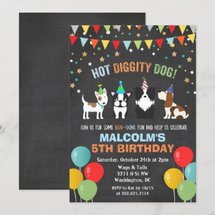 EINLADUNG ZUM GEBURTSTAG FÜR HUNDEWELPEN JEDES ALT