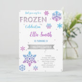 Einladung zum Geburtstag gefroren (Stehend Vorderseite)