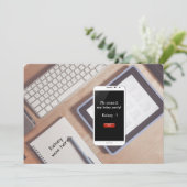 Einladung zum Geburtstag gesimst (Stehend Vorderseite)