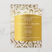 Einladung zum Geburtstag Golden Python Skin Vip (Vorne/Hinten)