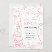 Einladung zum Geburtstag, Handzeichen, Geburtstag (Vorderseite)