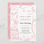 Einladung zum Geburtstag, Handzeichen, Geburtstag (Vorne/Hinten)