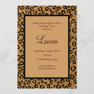 Einladung zum Geburtstag Ihres Alters Leopard hinz