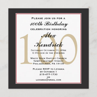 Einladung zum Geburtstag im 100. Jahrhundert