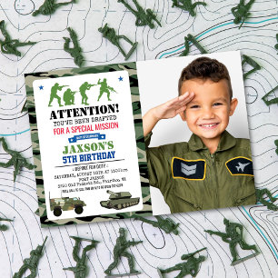 EINLADUNG ZUM GEBURTSTAG IM MILITÄRSTIL FÜR JEGLIC