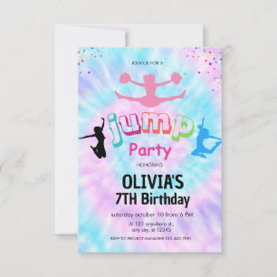 Einladung zum Geburtstag im Tie Dye Trampolinpark