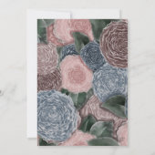 Einladung zum Geburtstag in Deep Hued Florals (Rückseite)