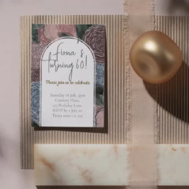 Einladung zum Geburtstag in Deep Hued Florals