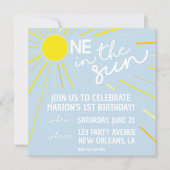 Einladung zum Geburtstag in der Sonne (Vorderseite)