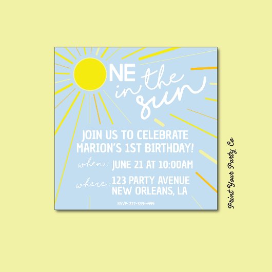 Einladung zum Geburtstag in der Sonne