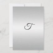 Einladung zum Geburtstag in Schwarz und Silber (Rückseite)