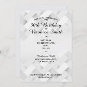 Einladung zum Geburtstag in Schwarz und Weiß (Vorne/Hinten)