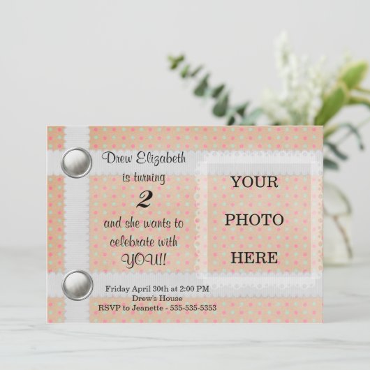 Einladung zum Geburtstag - individuell anpassbar (Stehend Vorderseite)