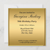 Einladung zum Geburtstag Jahrestag (Rückseite)