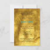 Einladung zum Geburtstag Karneval Ballons Gold (Rückseite)