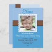 EINLADUNG ZUM GEBURTSTAG: knapp 3 (Vorne/Hinten)