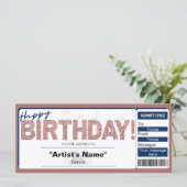 Einladung zum Geburtstag Konzert (Stehend Vorderseite)