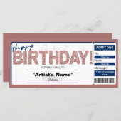 Einladung zum Geburtstag Konzert (Vorne/Hinten)