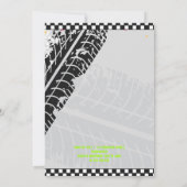 Einladung zum Geburtstag mit Autos und Gleisen (Rückseite)