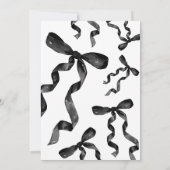 Einladung zum Geburtstag mit Black Bow (Rückseite)