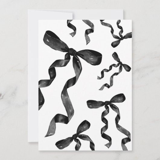 Einladung zum Geburtstag mit Black Bow (Rückseite)