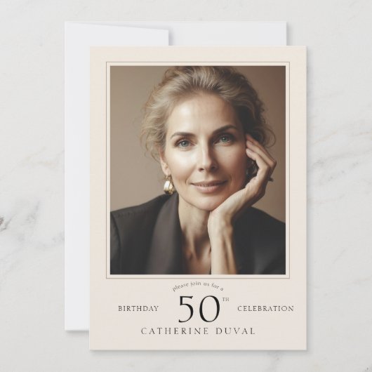 Einladung zum Geburtstag mit Foto (Vorderseite)