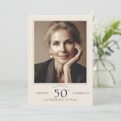 Einladung zum Geburtstag mit Foto (Stehend Vorderseite)