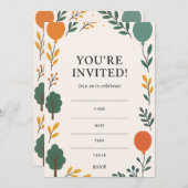 Einladung zum Geburtstag mit Foto zurück | Ballons (Vorne/Hinten)