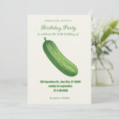 Einladung zum Geburtstag mit Gurken und Dill - Foo (Stehend Vorderseite)