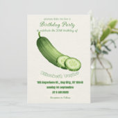 Einladung zum Geburtstag mit Gurken und Dill - Foo (Stehend Vorderseite)