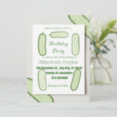 Einladung zum Geburtstag mit Gurken und Dill - Foo (Stehend Vorderseite)