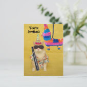 Einladung zum Geburtstag mit Pinata! (Stehend Vorderseite)