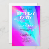 Einladung zum Geburtstag mit Schmetterlingen (Vorne/Hinten)