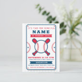 Einladung zum Geburtstag mit sportlichen Themen: B (Stehend Vorderseite)