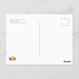 Einladung zum Geburtstag mit tanzenden Früchten Postkarte